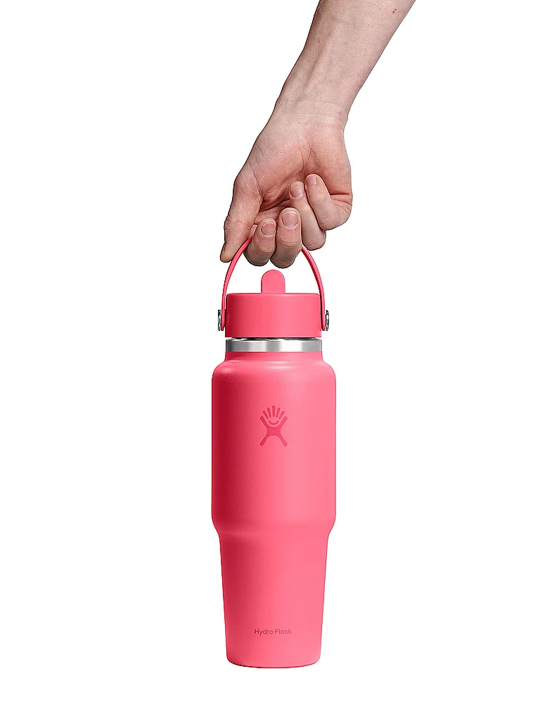 HYDRO FLASK Trinkflasche 32oz Wide Mouth Travel Bottle with Flex Straw Cap pink — Bild 3